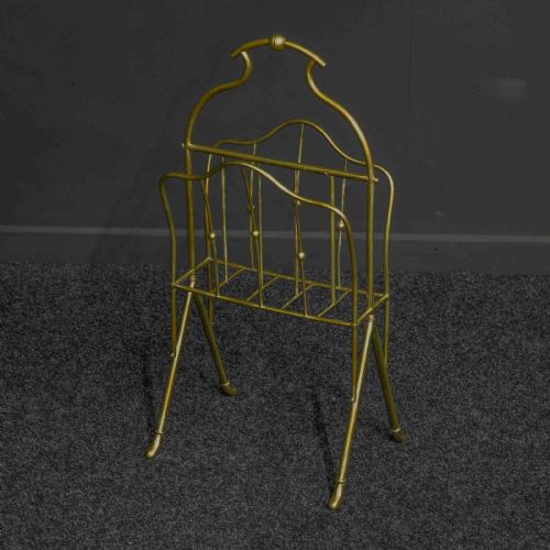 EDWARDIAN BRASS MAGAZINE RACK - ADDITIONAL PHOTO 3