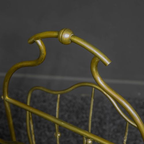 EDWARDIAN BRASS MAGAZINE RACK - ADDITIONAL PHOTO 4