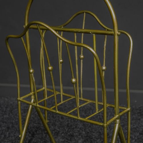 EDWARDIAN BRASS MAGAZINE RACK - ADDITIONAL PHOTO 5