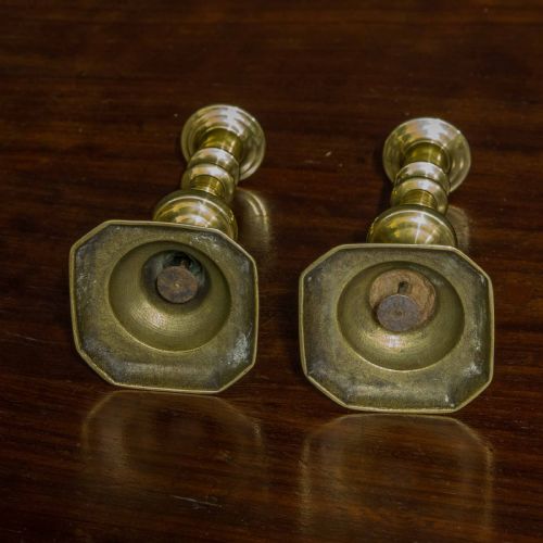VICTORIAN BRASS CANDLESTICKS - ADDITIONAL PHOTO 6