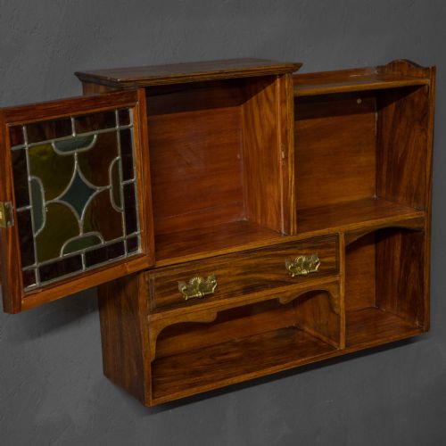EDWARDIAN WALNUT WALL SHELVES - ADDITIONAL PHOTO 3