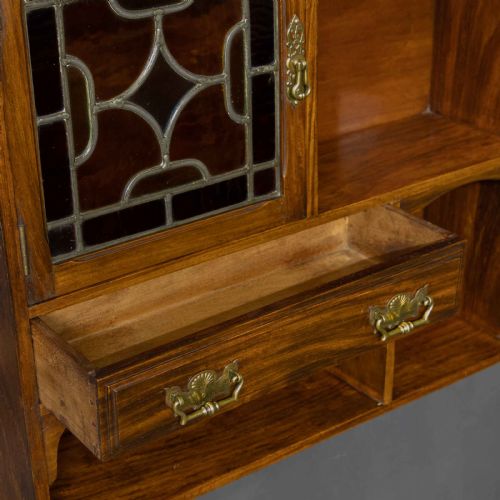 EDWARDIAN WALNUT WALL SHELVES - ADDITIONAL PHOTO 4