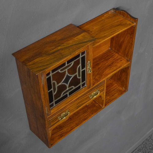 EDWARDIAN WALNUT WALL SHELVES - ADDITIONAL PHOTO 8