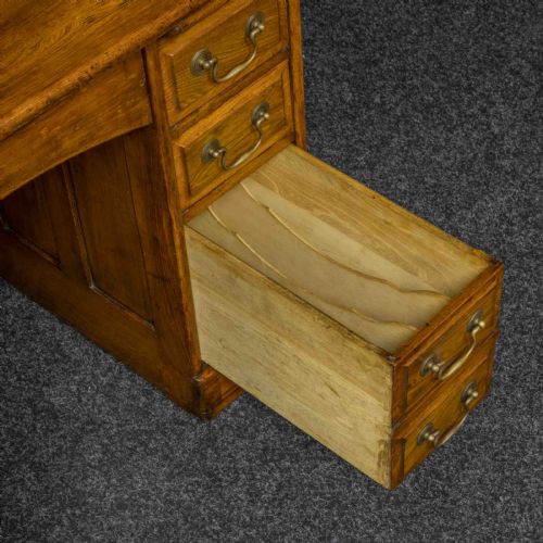 WALNUT ROLL TOP DESK - ADDITIONAL PHOTO 10