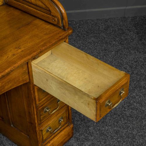 WALNUT ROLL TOP DESK - ADDITIONAL PHOTO 11