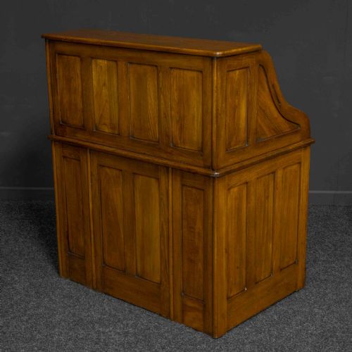 WALNUT ROLL TOP DESK - ADDITIONAL PHOTO 16