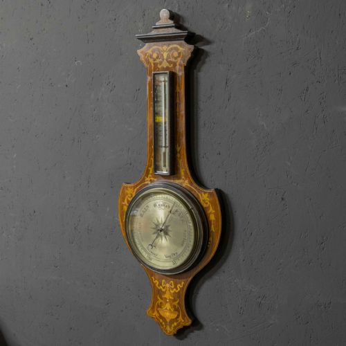 EDWARDIAN ROSEWOOD BAROMETER - ADDITIONAL PHOTO 8