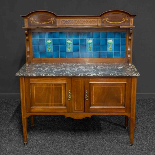 EDWARDIAN MAHOGANY WASHSTAND - ADDITIONAL PHOTO 2