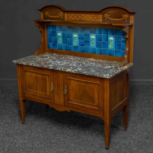 EDWARDIAN MAHOGANY WASHSTAND - ADDITIONAL PHOTO 4