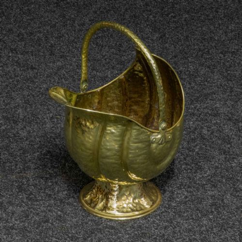 VICTORIAN BRASS COAL HELMET - ADDITIONAL PHOTO 1