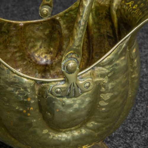 VICTORIAN BRASS COAL HELMET - ADDITIONAL PHOTO 4