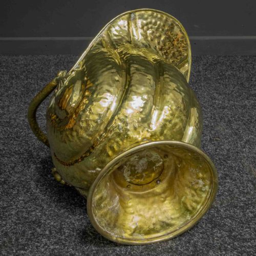 VICTORIAN BRASS COAL HELMET - ADDITIONAL PHOTO 6