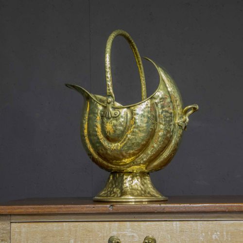 VICTORIAN BRASS COAL HELMET - ADDITIONAL PHOTO 10
