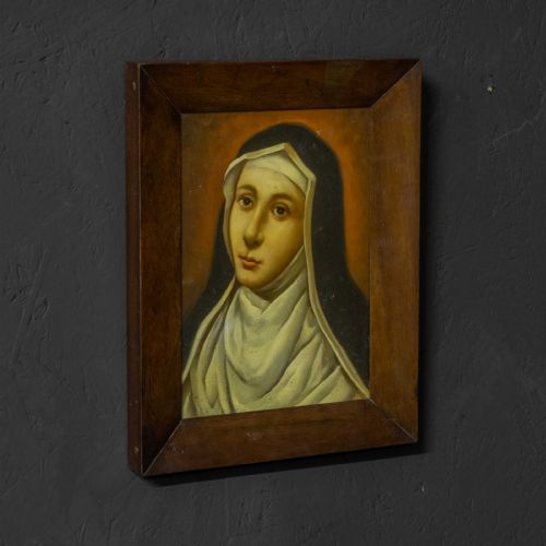 LATE VICTORIAN OIL PAINTING OF A NUN - ADDITIONAL PHOTO 1