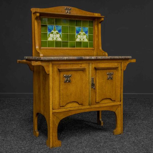 ARTS AND CRAFTS OAK WASHSTAND - ADDITIONAL PHOTO 2