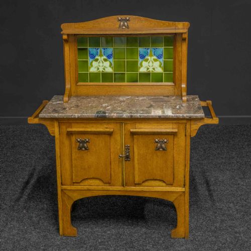 ARTS AND CRAFTS OAK WASHSTAND - ADDITIONAL PHOTO 5