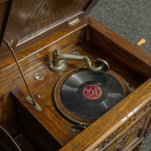 EARLY 20TH CENTURY WIND UP GRAMOPHONE - ADDITIONAL PHOTO 5