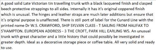 VICTORIAN TIN TRUNK - ADDITIONAL PHOTO 10