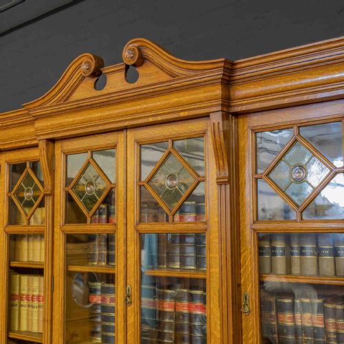 EDWARDIAN OAK BOOKCASE - ADDITIONAL PHOTO 7