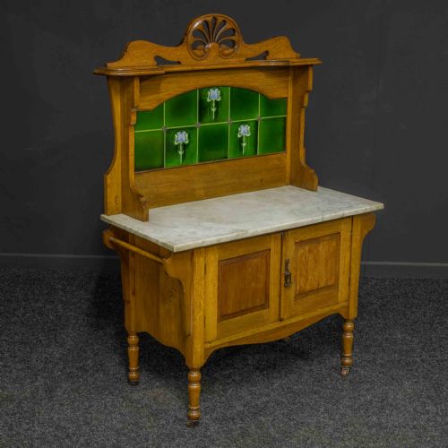 victorian oak washstand - CATEGORY: ANTIQUE FURNITURE - DATED VICTORIAN