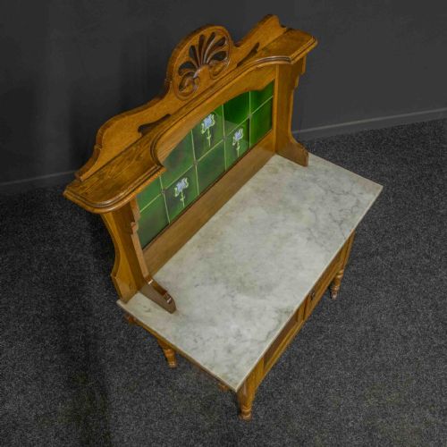 VICTORIAN OAK WASHSTAND - ADDITIONAL PHOTO 6
