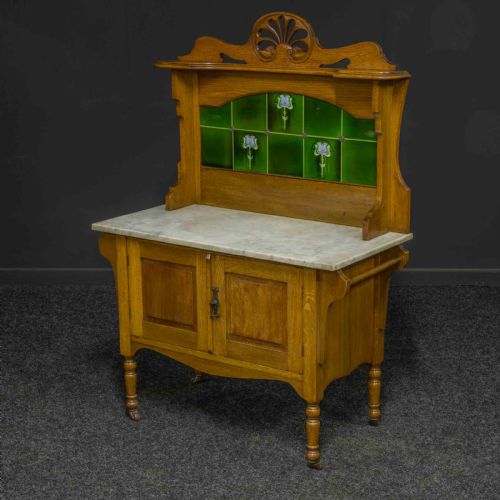 VICTORIAN OAK WASHSTAND - ADDITIONAL PHOTO 8