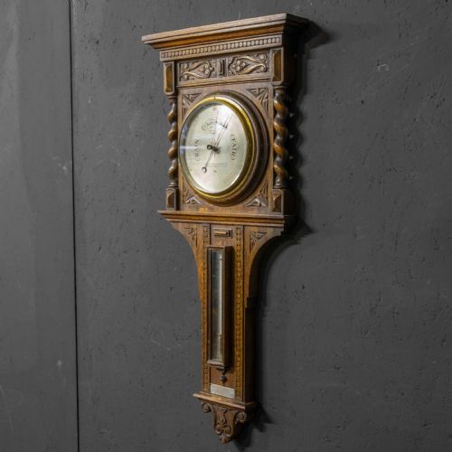 OAK ANEROID BAROMETER - ADDITIONAL PHOTO 1