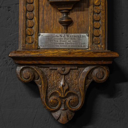 OAK ANEROID BAROMETER - ADDITIONAL PHOTO 5
