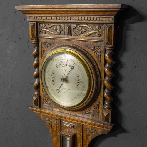 OAK ANEROID BAROMETER - ADDITIONAL PHOTO 7