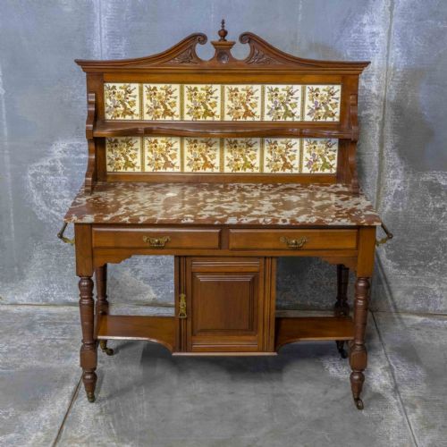 VICTORIAN WALNUT WASHSTAND - ADDITIONAL PHOTO 6