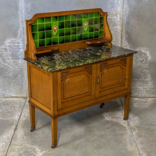 EDWARDIAN OAK WASHSTAND - ADDITIONAL PHOTO 1