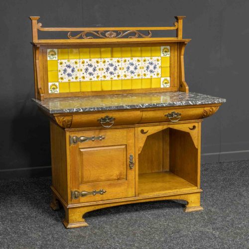 ARTS AND CRAFTS OAK WASHSTAND - ADDITIONAL PHOTO 1