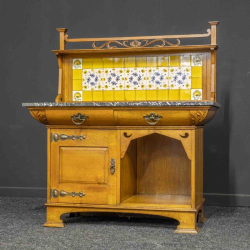 ARTS AND CRAFTS OAK WASHSTAND - ADDITIONAL PHOTO 2
