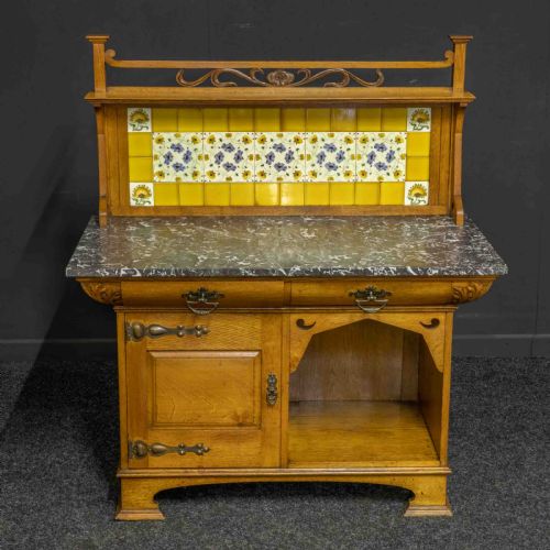 ARTS AND CRAFTS OAK WASHSTAND - ADDITIONAL PHOTO 9