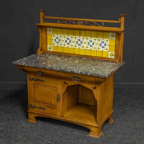 ARTS AND CRAFTS OAK WASHSTAND - ADDITIONAL PHOTO 10
