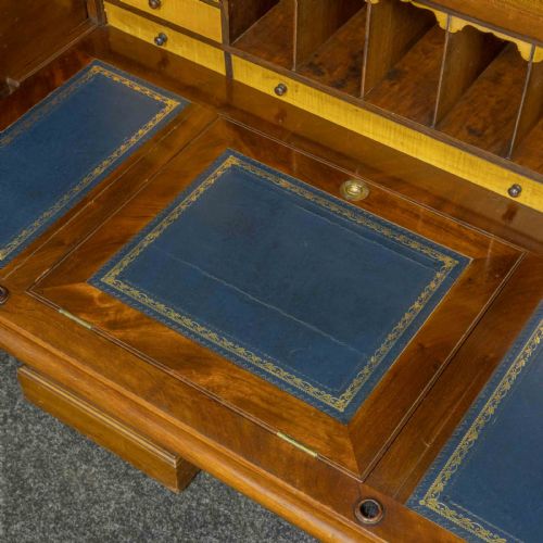 SHERATON REVIVAL MAHOGANY CYLINDER DESK - ADDITIONAL PHOTO 8