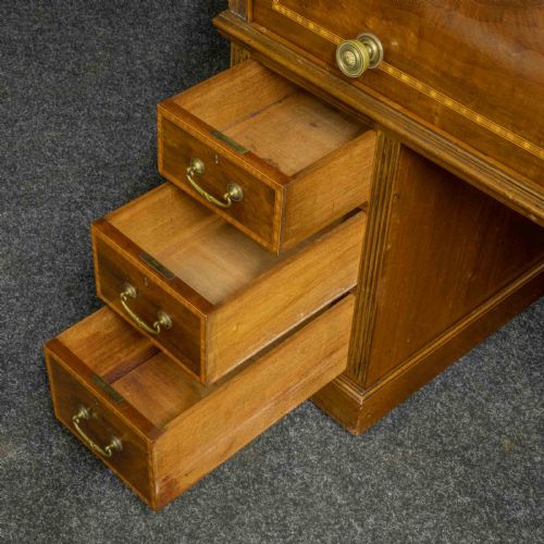 SHERATON REVIVAL MAHOGANY CYLINDER DESK - ADDITIONAL PHOTO 11