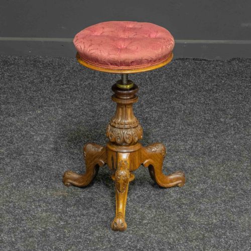 victorian rosewood piano stool - CATEGORY: ANTIQUE STOOLS - DATED VICTORIAN
