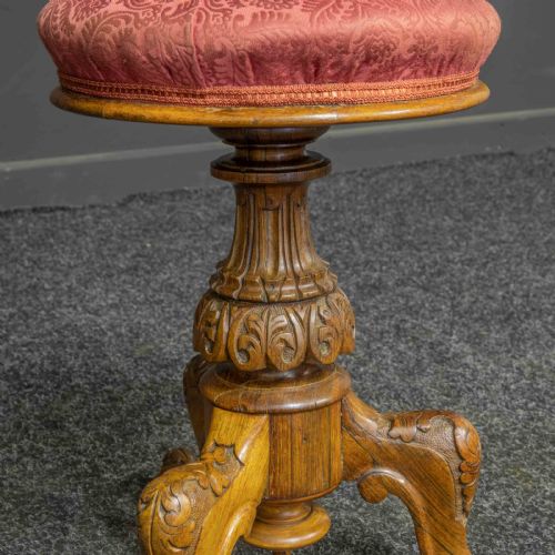 VICTORIAN ROSEWOOD PIANO STOOL - ADDITIONAL PHOTO 4