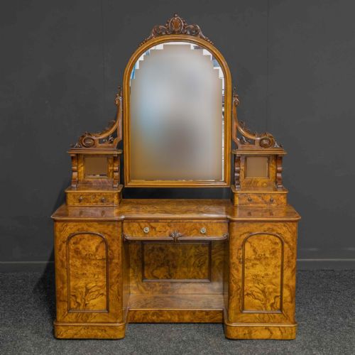 VICTORIAN BURR WALNUT DRESSING TABLE - ADDITIONAL PHOTO 1