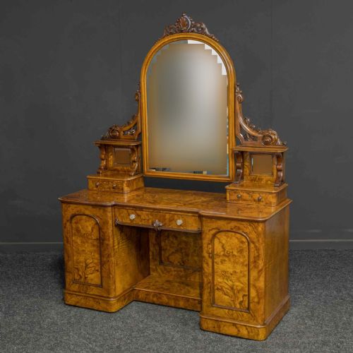 VICTORIAN BURR WALNUT DRESSING TABLE - ADDITIONAL PHOTO 2