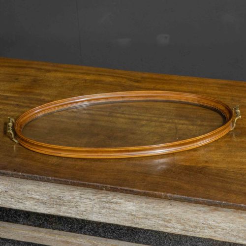 EDWARDIAN INLAID MAHOGANY ETAGERE WITH GLASS TRAY TOP - ADDITIONAL PHOTO 17