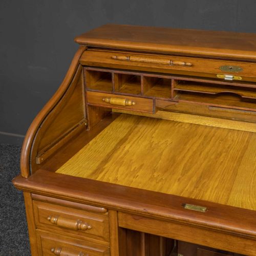 SMALL EDWARDIAN ROLL TOP DESK - ADDITIONAL PHOTO 3