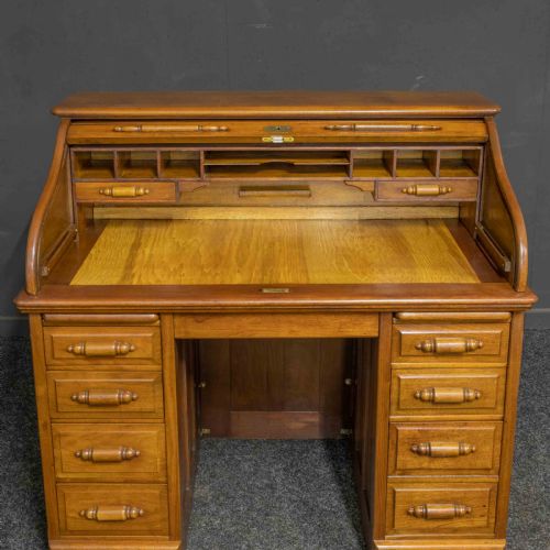 SMALL EDWARDIAN ROLL TOP DESK - ADDITIONAL PHOTO 5