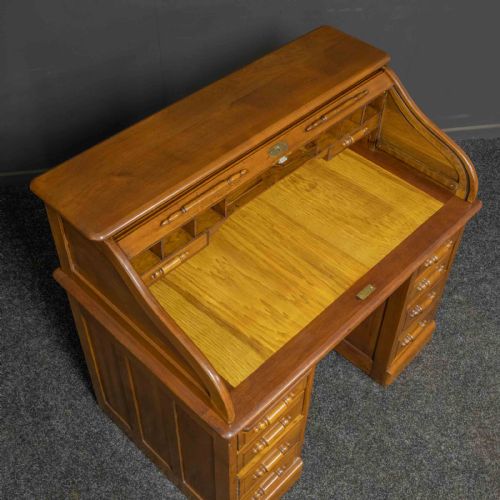 SMALL EDWARDIAN ROLL TOP DESK - ADDITIONAL PHOTO 7
