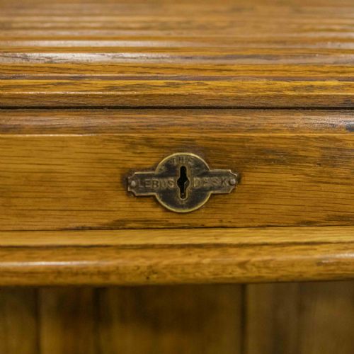 SMALL EDWARDIAN OAK DESK - ADDITIONAL PHOTO 8