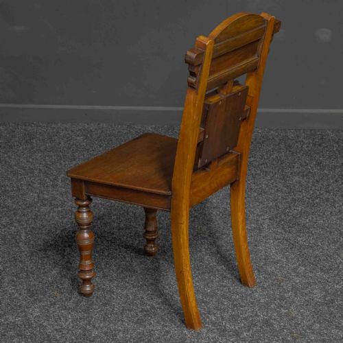 VICTORIAN WALNUT HALL CHAIR - ADDITIONAL PHOTO 5