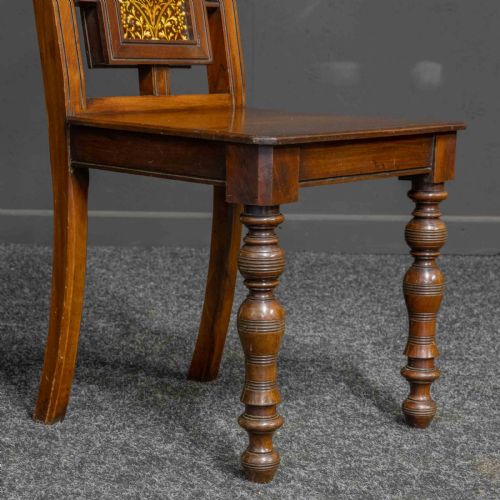 VICTORIAN WALNUT HALL CHAIR - ADDITIONAL PHOTO 6