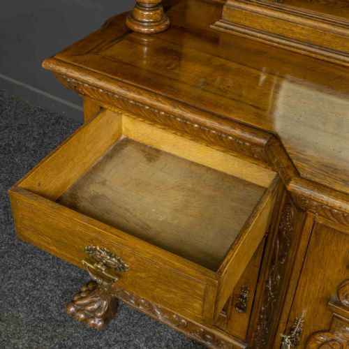 LATE VICTORIAN CARVED OAK SIDEBOARD - ADDITIONAL PHOTO 10