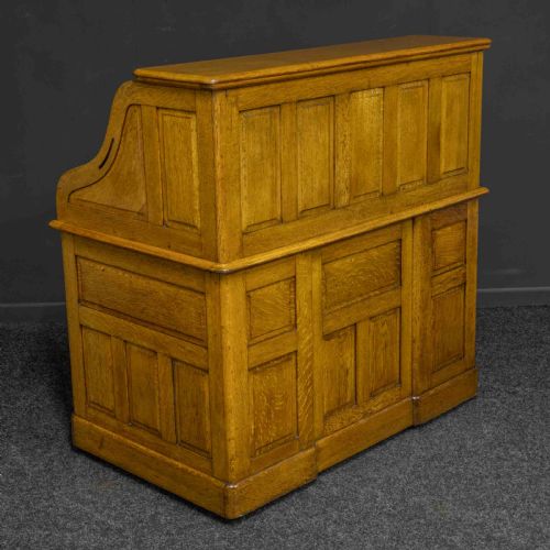 EDWARDIAN OAK ROLL TOP DESK - ADDITIONAL PHOTO 14